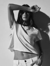 James Perse White Slub Jersey Shrunken T-Shirt