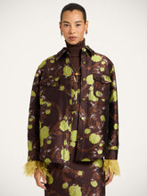 La DoubleJ Devon Brown Floral Silk Jacquard Jacket