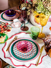 La DoubleJ Set of 2 Green Rainbow Dinner Plates