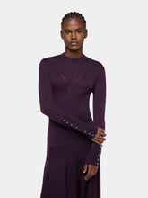 Rabanne Purple Magenta Wool and Silk Knit Sweater