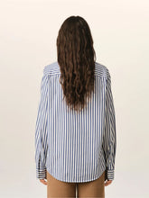 Ami Paris Royal Blue and White Striped Cotton Shirt