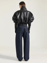 Givenchy Black Leather Cocoon Bomber Jacket