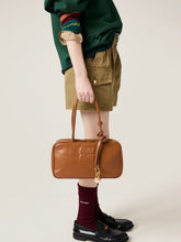 Miu Miu Cognac Medium Leather Top-Handle Bag