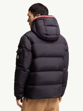Moncler Navy Blue Hooded Short Down Jacket