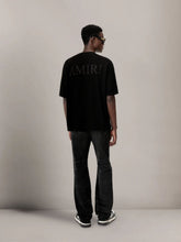 Amiri Black Crochet Mesh Cotton T-Shirt