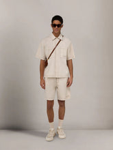Amiri Ecru Embroidered Denim Shirt