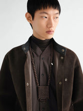 Lemaire Taupe and Espresso Grigri Beaded Necklace