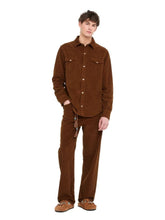 Alanui Brown Decade Corduroy Straight-Leg Trousers