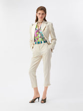 Versace White Stretch Wool Tailored Trousers