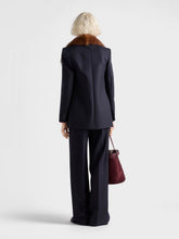 Prada Blue Virgin Wool Single-Breasted Blazer