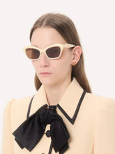 Valentino Garavani Ivory Dauphin Sunglasses in Recycled Acetate