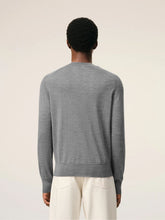 Ami Paris Heather Ash Grey Ami de Coeur Wool Jumper