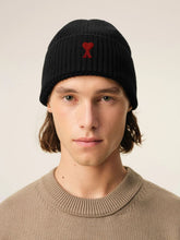 Ami Paris Black Wool Ami de Coeur Beanie