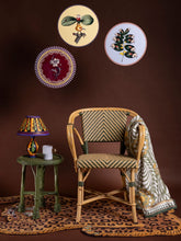 L.Drucker Olive Green Rattan Chair
