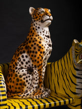 Les Ottomans Leopard Hand-Painted Ceramic Sculpture