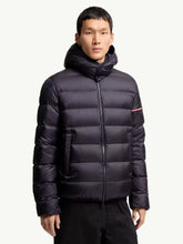 Moncler Dark Blue Hooded Short Down Jacket