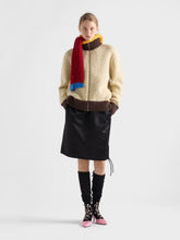 Prada Black Silk Satin Midi Skirt