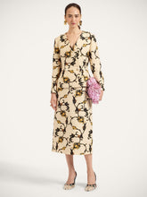 La DoubleJ White Buttercup Print Wool Pencil Skirt