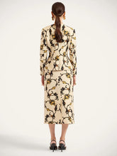 La DoubleJ White Buttercup Print Wool Pencil Skirt