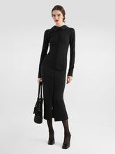 Dolce & Gabbana Black Fitted Wool Jersey Midi Dress