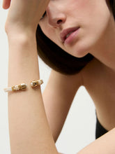 Gas Bijoux Sarina Acetate Ivory and Gold Bracelet