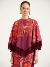 La DoubleJ Alchemy Placée Dark Red Satin Mini Poncho
