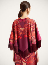 La DoubleJ Alchemy Placée Dark Red Satin Mini Poncho
