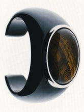 Julietta Lina Black Resin Tiger Eye Cuff