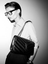 Saint Laurent Urban Grey Loulou Medium Matelassé Shoulder Bag