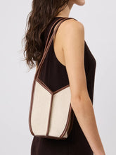 HEREU Ivory and Chestnut Calella Bucket Canvas Bag