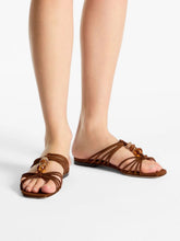 Jimmy Choo Tan Lova Mule Flat Suede Sandals