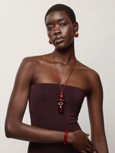 Lizzie Fortunato Bordeaux Museo Cord II Pendant Necklace
