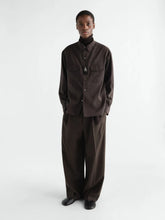 Lemaire Licorice Convertible Collar Silk Shirt