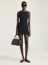 Givenchy Black Sliced Crepe Cady Mini Dress