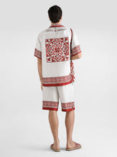 Dolce & Gabbana Red Majolica-Print Silk Jacquard Hawaii Shirt