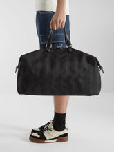 Fendi Black Lui 48 Pequin Nylon Duffle Bag