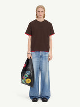 MM6 Maison Margiela Brown and Red Reversible Cotton T-Shirt