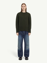 MM6 Maison Margiela Khaki Wool Crew Neck Jumper