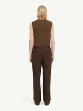 MM6 Maison Margiela Brown Wool Wide-Leg Pleated Trousers