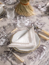 Borgo Delle Tovaglie Erica Linen Napkin in Ivory and Mastice