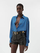 Versace Blue Greca Viscose Shirt