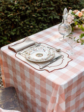 Borgo Delle Tovaglie Adele Linen Placemat in Sea Salt and Terracotta