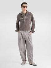 Dolce & Gabbana Grey Suede Intarsia Jacket