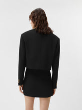 Versace Black Wool Cropped Blazer