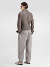 Dolce & Gabbana Grey Suede Intarsia Jacket