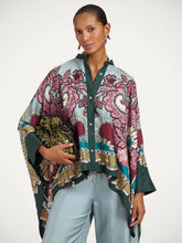 La DoubleJ Blue Symposium Silk Foulard Long-Sleeve Shirt