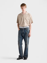 Prada Limestone Silk Bowling Shirt