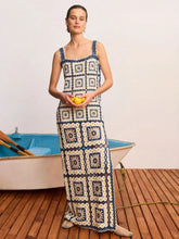 Alémais Blue Dolly Crochet Cotton Midi Dress