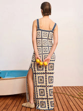 Alémais Blue Dolly Crochet Cotton Midi Dress