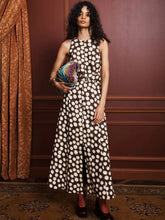 Alémais Chocolate Brown Paula Linen Midi Dress